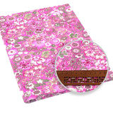 100% Cotton Fabric Pink Purple Pattern Floral Plain Printed Patchwork Cloth DIY Handmade Sewing fabrics in The Meter Needlework