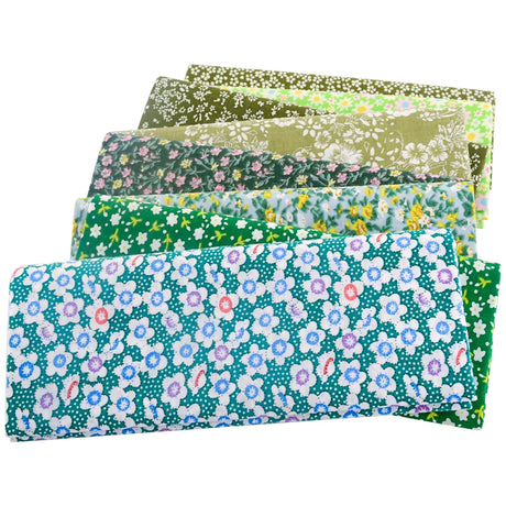 Teramila 8PCS Pack Square Multicolor Printed Cotton Fabric For Sewing Quilt Cloth Needlework Plaid Handicraft Material Patchwork