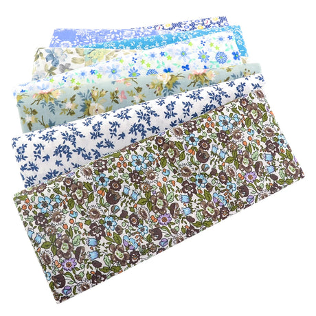 Teramila 8PCS Pack Square Multicolor Printed Cotton Fabric For Sewing Quilt Cloth Needlework Plaid Handicraft Material Patchwork