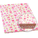 100% Cotton Fabric Pink Purple Pattern Floral Plain Printed Patchwork Cloth DIY Handmade Sewing fabrics in The Meter Needlework
