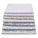Teramila 8PCS Pack Square Multicolor Printed Cotton Fabric For Sewing Quilt Cloth Needlework Plaid Handicraft Material Patchwork
