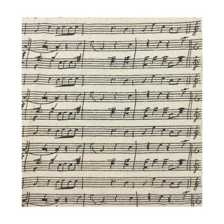 Piano Music Score Printed Fabric Sheet Retro Linen Cotton DIY Handmade Craft Sewing Cushion Tablecloths Decor Material