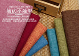 100cm*148cm Solid Color Thick Coarse Linen Sofa Fabric Cotton and Linen Curtain Tablecloth DIY Polyester Linen Fabric 400-500g/m