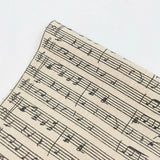 Piano Music Score Printed Fabric Sheet Retro Linen Cotton DIY Handmade Craft Sewing Cushion Tablecloths Decor Material