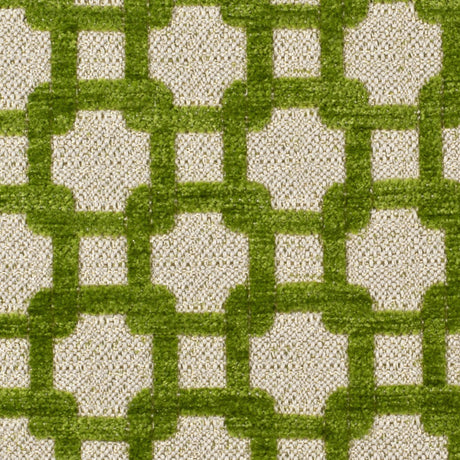 Apple Green/Metallic Cream Net Chenille with Metallic Base
