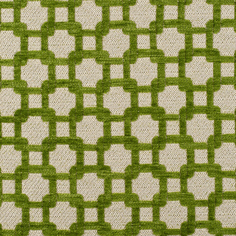 Apple Green/Metallic Cream Net Chenille with Metallic Base