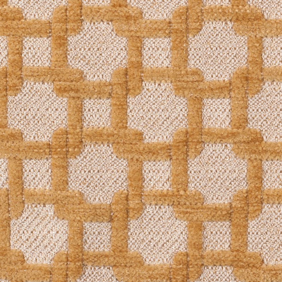 Canary/Metallic Cream Net Chenille with Metallic Base