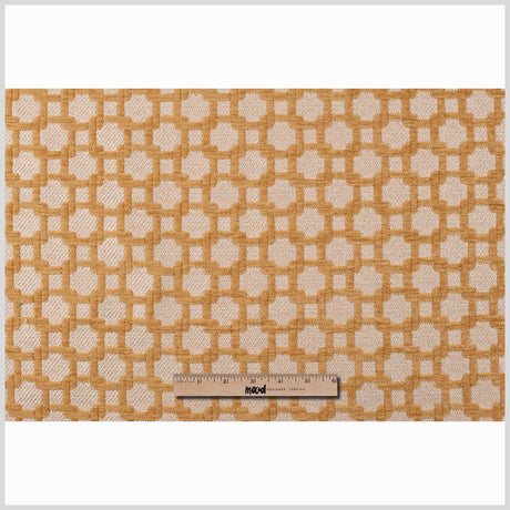 Canary/Metallic Cream Net Chenille with Metallic Base