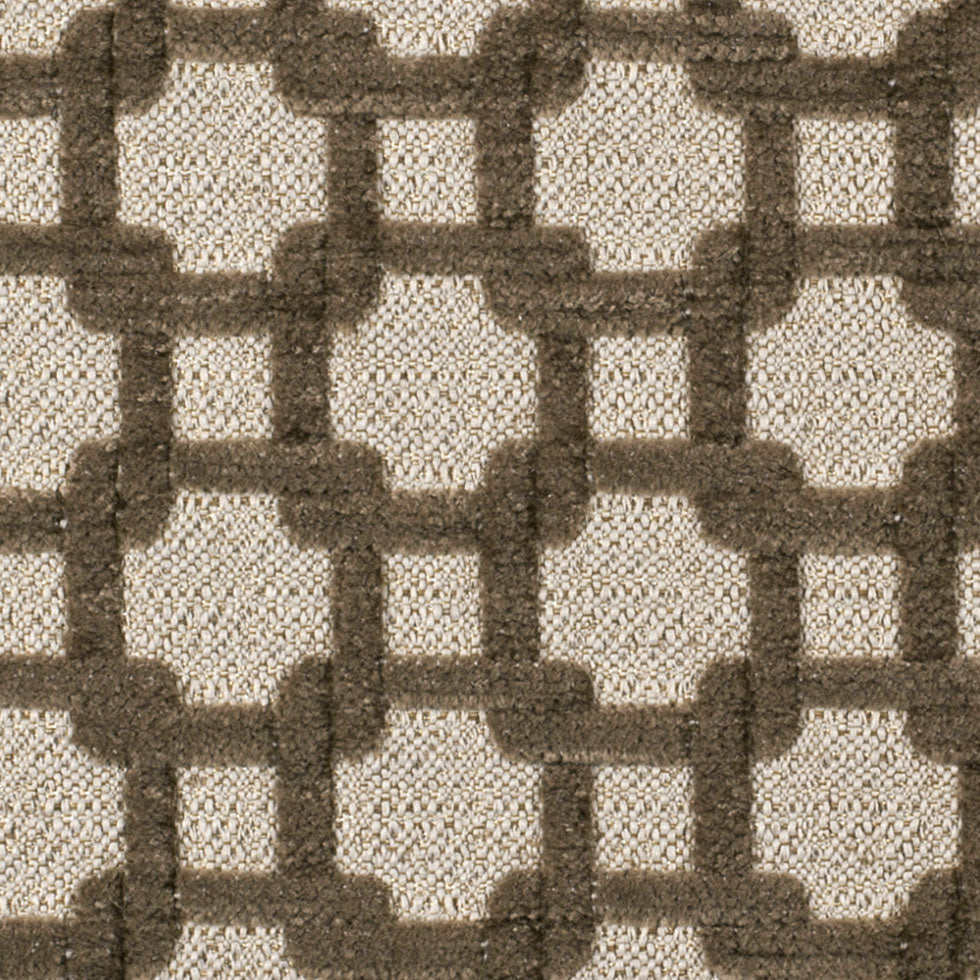 Stone/Metallic Cream Net Chenille with Metallic Base