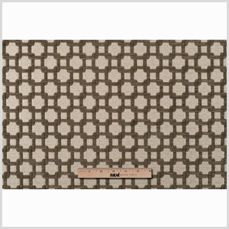 Stone/Metallic Cream Net Chenille with Metallic Base