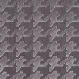 Charcoal Gray/Light Gray Houndstooth Velvet
