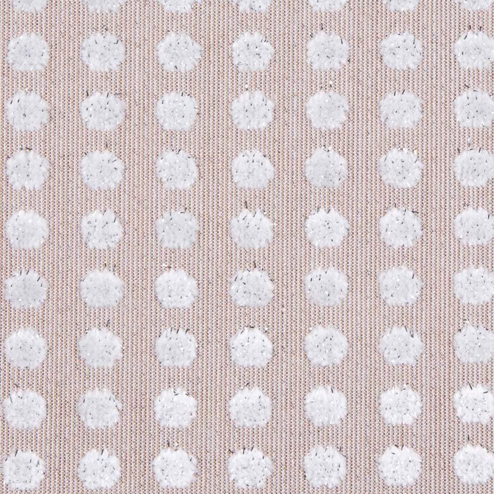 Toffee/Light Gray Polka Dots Velvet