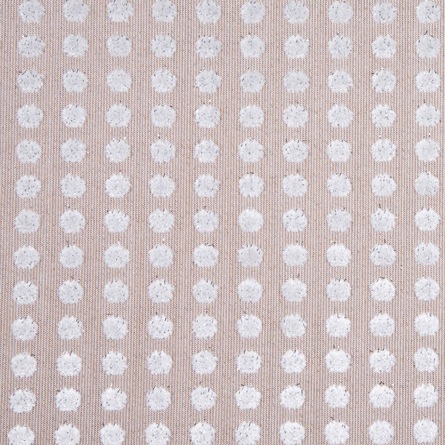 Toffee/Light Gray Polka Dots Velvet