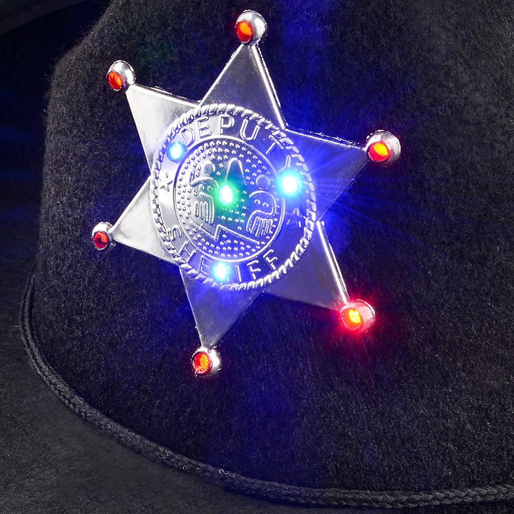 Light-Up Sheriff Cowboy Hat (1 DZ)