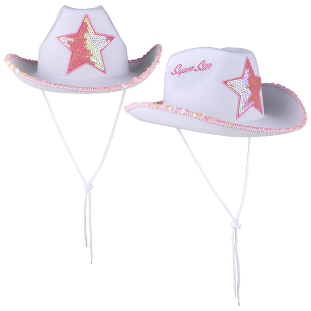 Cowgirl Hat White Felt Superstar Hat