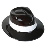 Black Gangster Hat With Band (1 DZ)