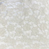 Haiden Shiny Floral Jacquard Polyester Fabric - White, Champagne, 55" Width (1 Yard)