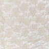 Haiden Shiny Floral Jacquard Polyester Fabric - White, Champagne, 55" Width (1 Yard)