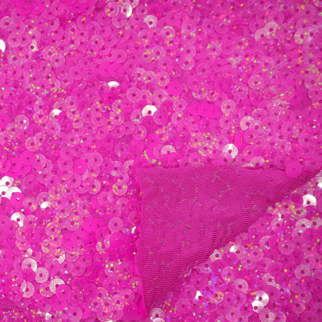 Halo Spandex Sequin Poly Spandex Fabric - Embroidered Sequin, 48" Width, 4-Way Stretch (1 Yard)