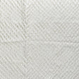 Halpern Polyester Fabric - Shiny Diamond Embossed Jacquard, White/Champagne, 55" Width (1 Yard)