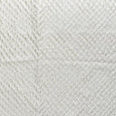 Halpern Polyester Fabric - Shiny Diamond Embossed Jacquard, White/Champagne, 55" Width (1 Yard)