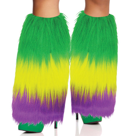 Mardi Gras Furry Leg Covers (1 PR)