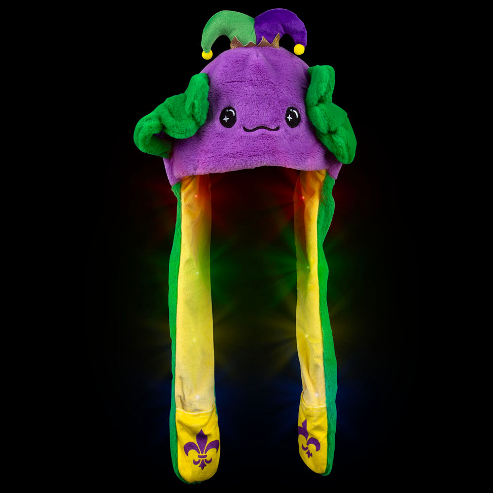 Mardi Gras Axolotl Light-Up Hat