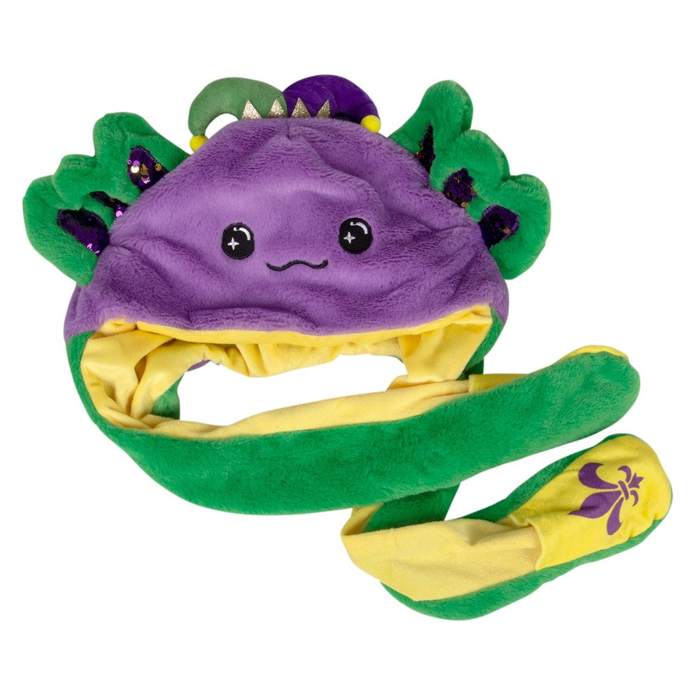 Mardi Gras Axolotl Light-Up Hat
