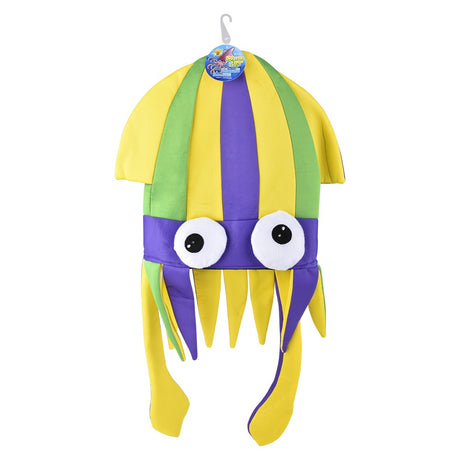 Mardi Gras Light-Up Squid Hat