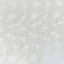 Haney Shiny Floral Jacquard Fabric - White, Champagne, 55" Width (1 Yard)