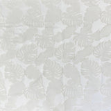 Haney Shiny Floral Jacquard Fabric - White, Champagne, 55" Width (1 Yard)