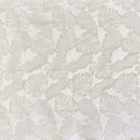 Haney Shiny Floral Jacquard Fabric - White, Champagne, 55" Width (1 Yard)