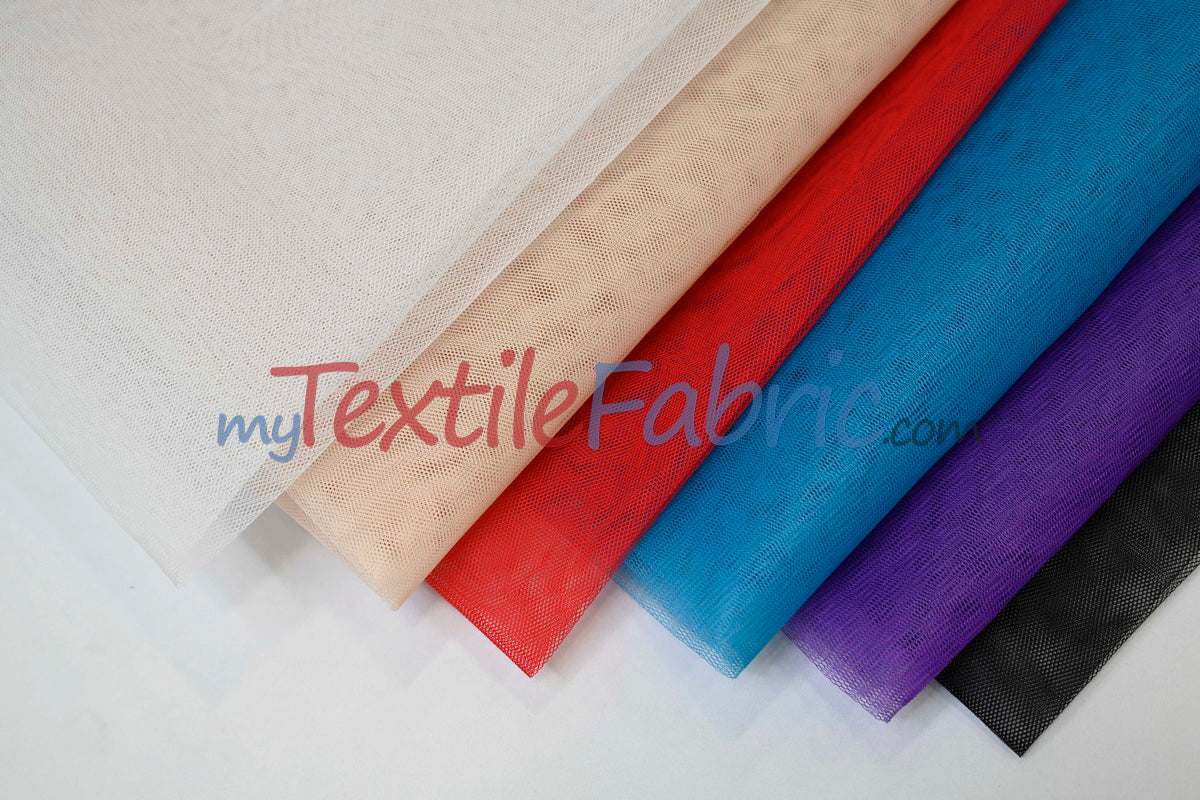 Hard Net Crinoline Polyester Fabric - Sheer Stiff Netting, 60" Width (Yards)