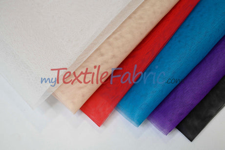 Hard Net Crinoline Polyester Fabric - Sheer Stiff Netting, 60" Width (Yards)