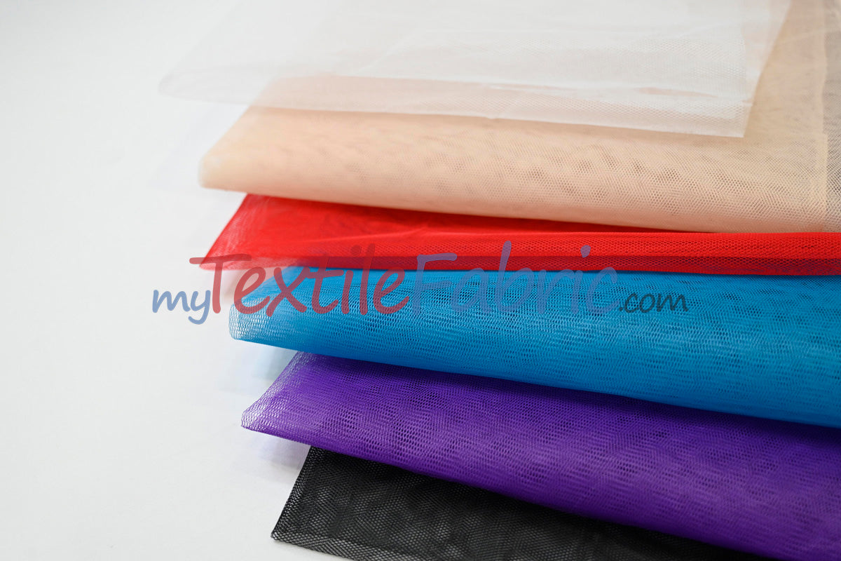 Hard Net Crinoline Polyester Fabric - Sheer Stiff Netting, 60" Width (Yards)