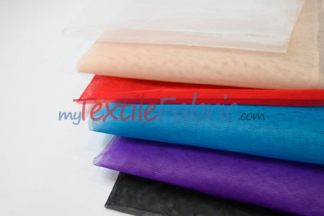 Hard Net Crinoline Polyester Fabric - Sheer Stiff Netting, 60" Width (Yards)