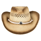 Straw Cowboy Hat Vented Tea Stained (1 DZ)