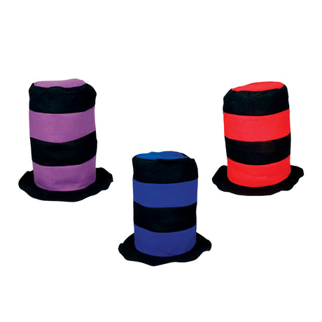 Stovepipe Hat Assorted Black Stripe (1 DZ)