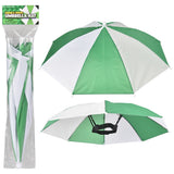 Umbrella Hat Green and White 20" (1 DZ)