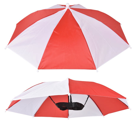 Umbrella Hat Red and White 20" (1 DZ)