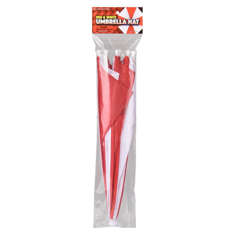 Umbrella Hat Red and White 20" (1 DZ)