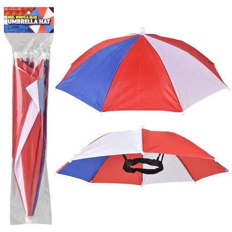 Red White And Blue Umbrella Hat (1 DZ)