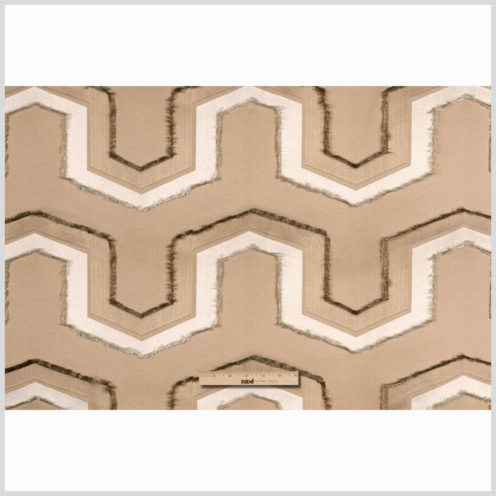 Nude/Gold/Cream Geometric Woven