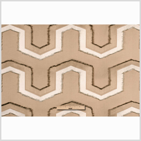 Nude/Gold/Cream Geometric Woven