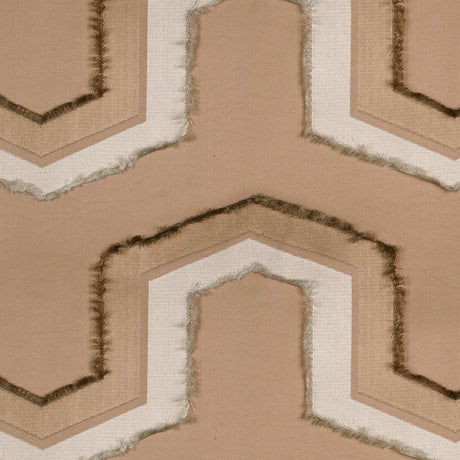 Nude/Gold/Cream Geometric Woven