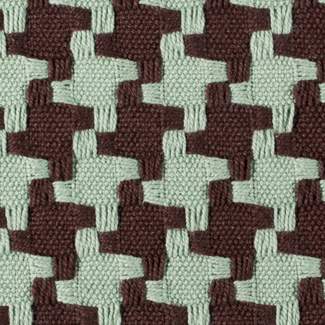Chocolate/Robin Houndstooth Woven