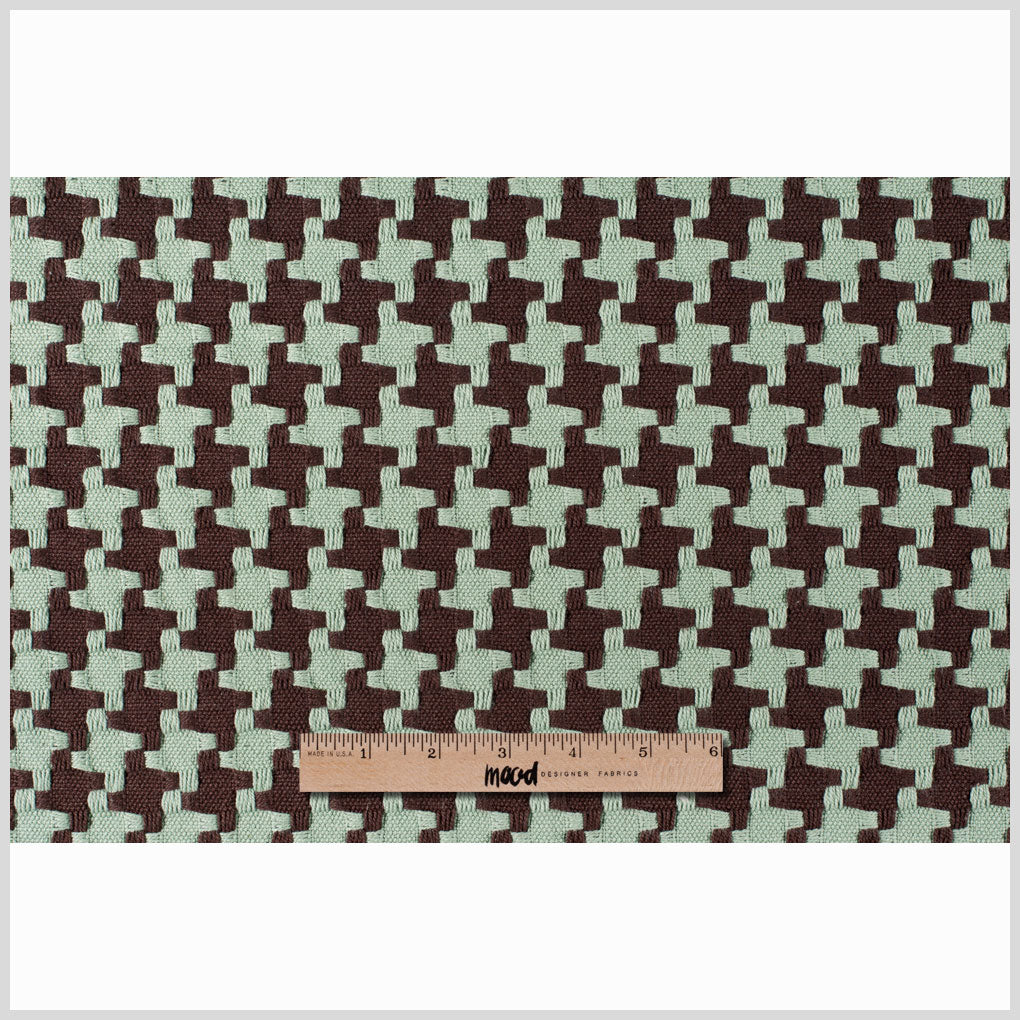 Chocolate/Robin Houndstooth Woven