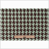 Chocolate/Robin Houndstooth Woven