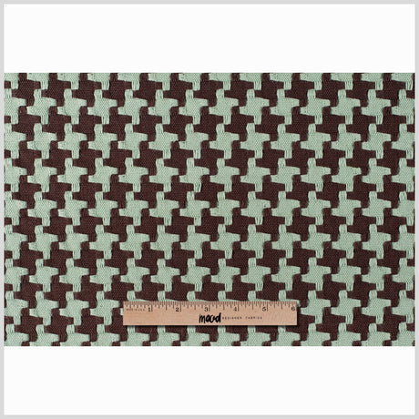 Chocolate/Robin Houndstooth Woven