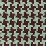Chocolate/Robin Houndstooth Woven
